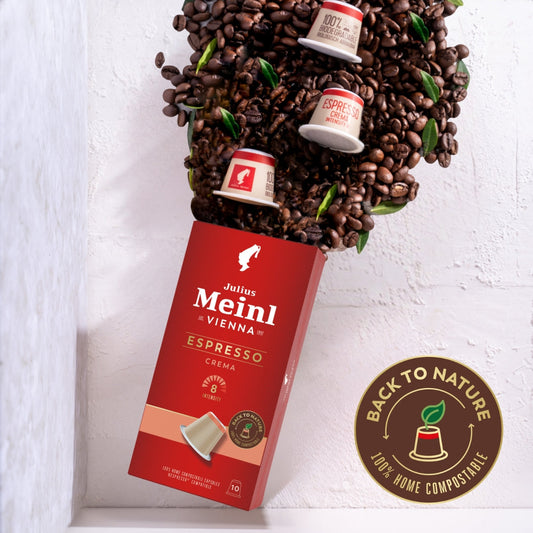 Julius Meinl Eco-Friendly Nespresso Compatible Capsules USA | Premium & Affordable Coffee Pods